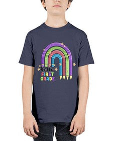 Hello first Grade Pencil Rainbow 279# - first grade - Youth Tee Unisex