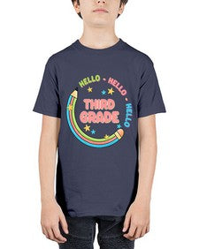 Hello third Grade Pencil 346# - third grade - Youth Tee Unisex