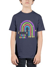 Hello third Grade Pencil Rainbow 347# - third grade - Youth Tee Unisex