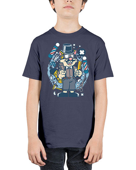 Hipster Barber Leopard836# - barber - Youth Tee Unisex