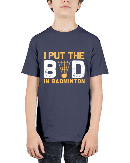 I put the 1097# - badminton - Youth Tee Unisex