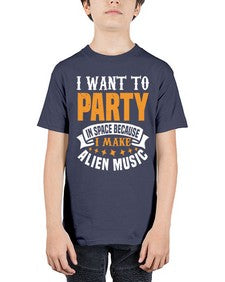 I want to pary in space 21# - ufo - Youth Tee Unisex