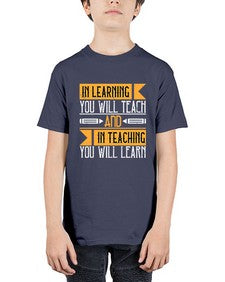 In learning you will teach and in teaching you will learn Style 988# - teacher - Youth Tee Unisex