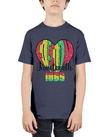 Juneteenth Since 1865 Heart 20# - black juneteenth - Youth Tee Unisex