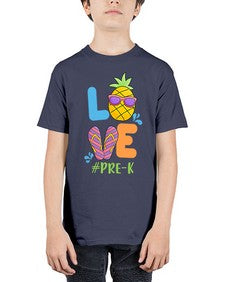 LOVE PreK Summer Pineapple 525# - prek headstart - Youth Tee Unisex