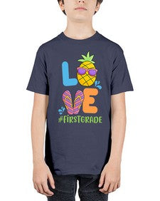 LOVE first Grade Summer Pineapple 515# - first grade - Youth Tee Unisex