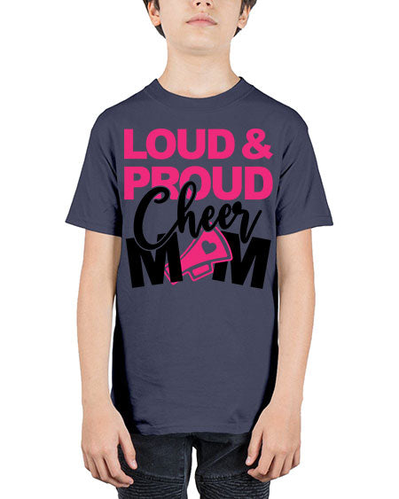 Loud Proud Cheer mom 765# - cheer - Youth Tee Unisex