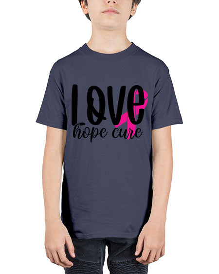 Love Hope Cure 13# - breast cancer - Youth Tee Unisex
