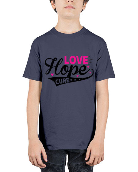 Love Hope Cure 14# - breast cancer - Youth Tee Unisex