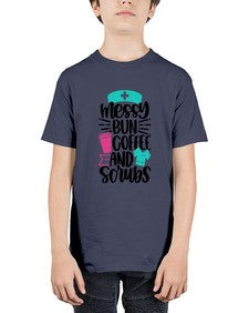 Messy Bun Coffee And Style Style 1097# - nurse - Youth Tee Unisex