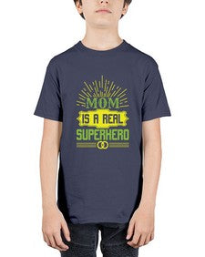 Mom is a real superhero 166# - cartoon super hero - Youth Tee Unisex