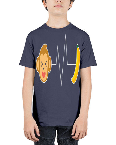 Monkey Heartbeat Banana 13# - monkey - Youth Tee Unisex