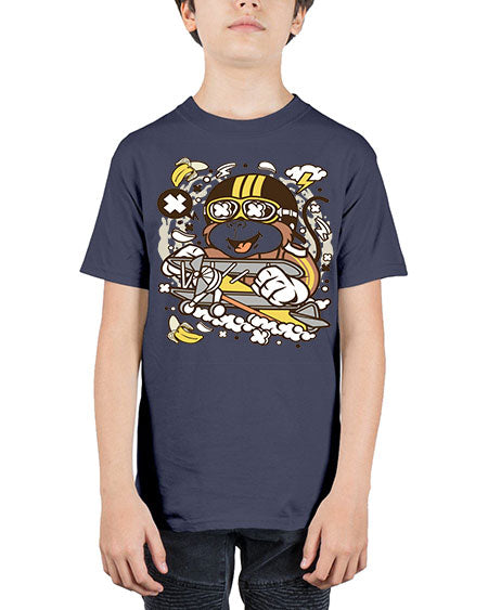 Monkey Pilot - monkey - Youth Tee Unisex