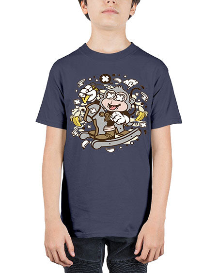 Monkey Rocking Horse - monkey - Youth Tee Unisex