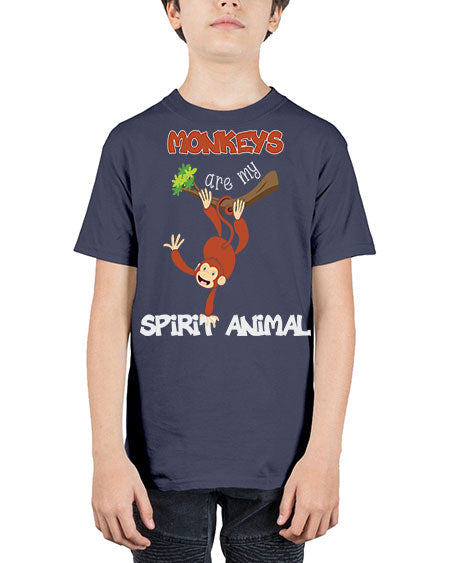 Monkeys Are my Spirit Animals 19# - monkey - Youth Tee Unisex