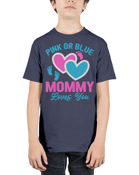 Pink or blue mommy loves you Style 186# - baby - Youth Tee Unisex