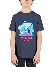 Reduces the Paint of Mental Health 495# - yoga - Youth Tee Unisex