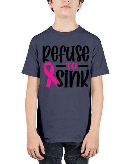 Refuse to Sink 9# - breast cancer - Youth Tee Unisex