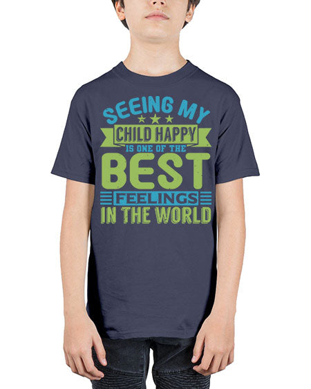 Seeing my child happy is the Best Feeling Style 201# - baby - Youth Tee Unisex