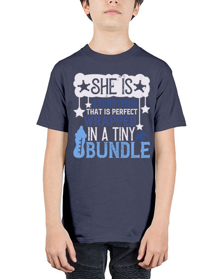 She is everything that is perfect wrapped in a tiny bundle Style 445# - baby - Youth Tee Unisex