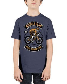 Skull Bicycle 1048# - skull and bones - Youth Tee Unisex