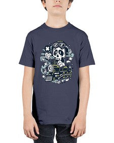 Skull Train 1067# - skull and bones - Youth Tee Unisex