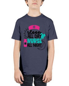 Sleep All Day Nurse All Night Style Style 1397# - nurse - Youth Tee Unisex