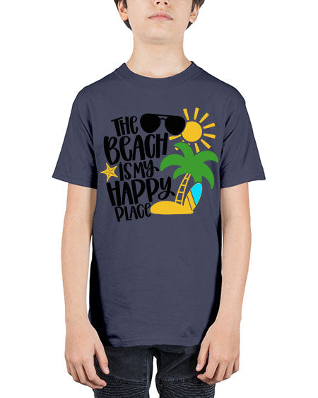 The Beach Is My Happy Place Style 12# - summer - Youth Tee Unisex