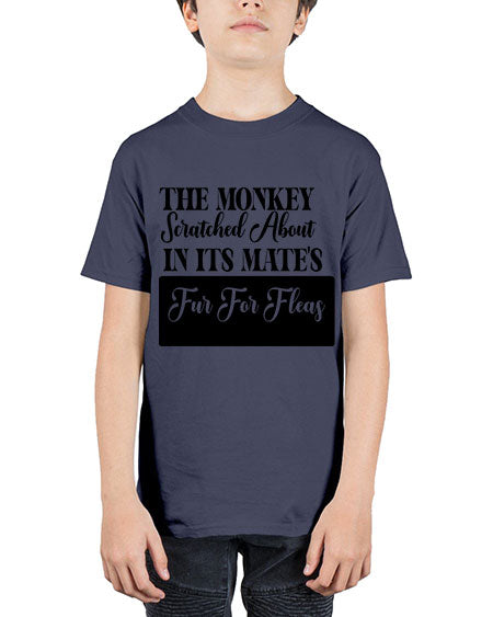 The monkey scratched about in  - monkey - Youth Tee Unisex