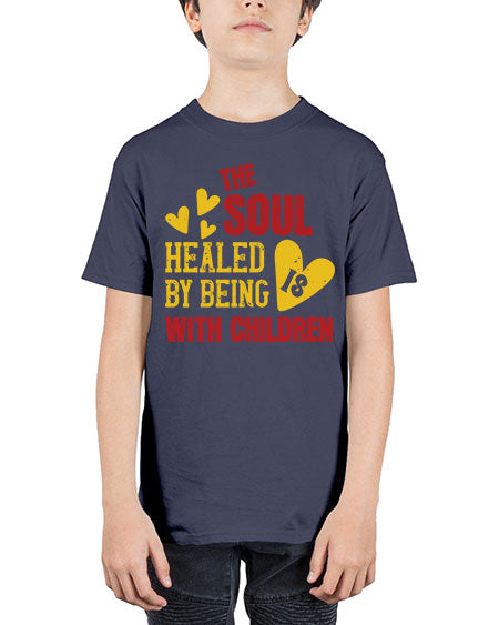 The soul is healed by being with children Style 226# - kids - Youth Tee Unisex