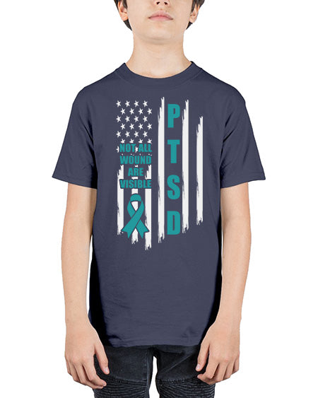 Veteran Not All Wounds Are 5# - PTSD - Youth Tee Unisex