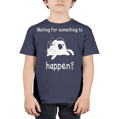 Waiting For Something Sleeping Cat 285# - anime - Youth Tee Unisex
