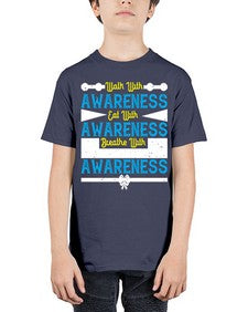 Walk with awareness Eat with awareness Breathe with awareness Style 9# - Self awareness - Youth Tee Unisex