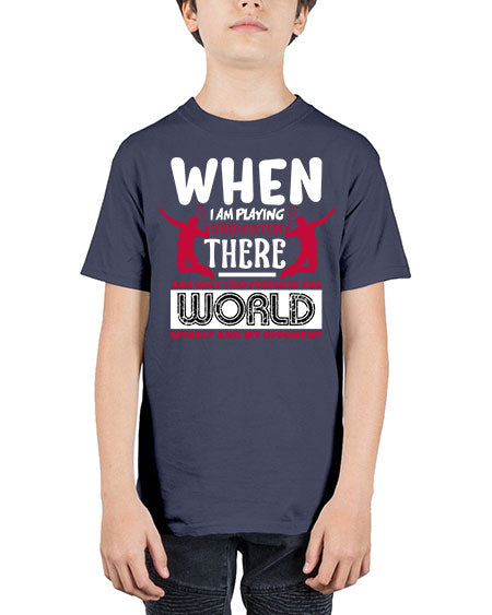 When i am playing badminton 85# - badminton - Youth Tee Unisex