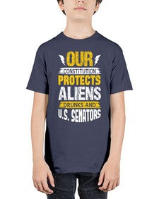 Your constituion protects aliens and drunks 49# - ufo - Youth Tee Unisex