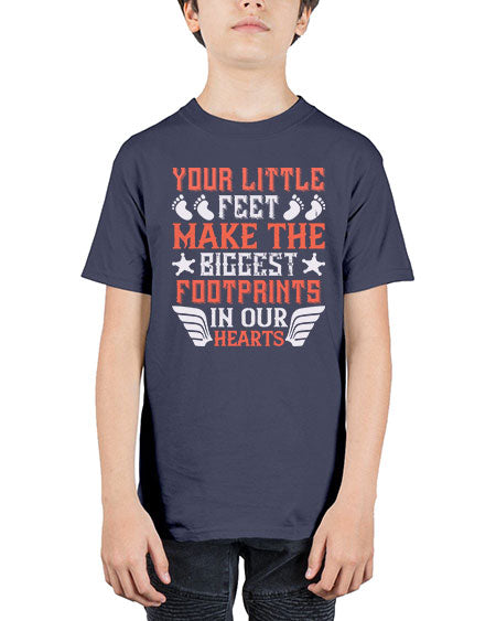 Your little feet make the biggest footprints in our hearts Style 479# - baby - Youth Tee Unisex
