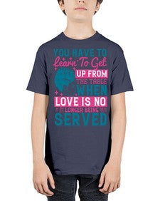 Youve got to learn to leave the table when loves no longer being served Style 41# - black afro - Youth Tee Unisex