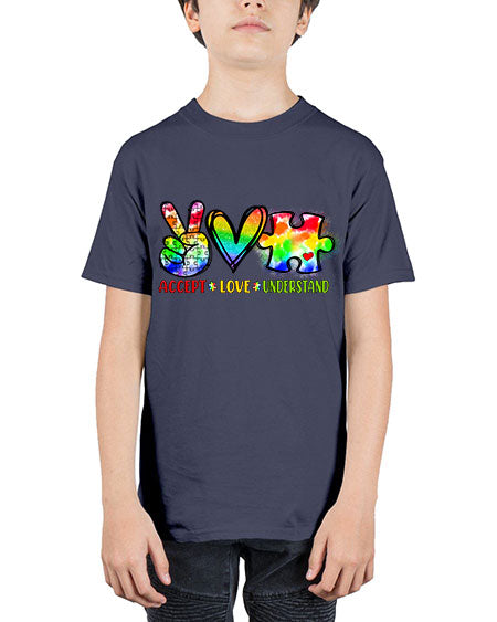 accept love understand - autism - Youth Tee Unisex