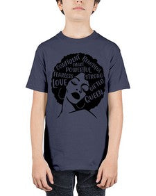 afro lady with words 24# - black girls or women - Youth Tee Unisex