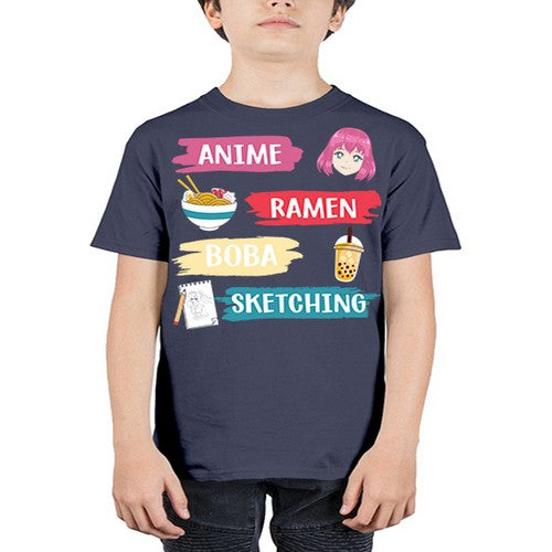 anime ramen boba sketching212# - anime - Youth Tee Unisex