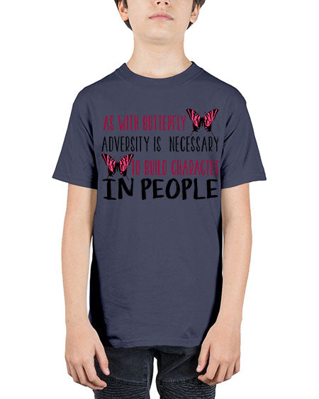 as with butterfly adversity is necessary - butterfly - Youth Tee Unisex