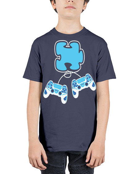autism awareness gamer puzzle piece 11# - autism - Youth Tee Unisex