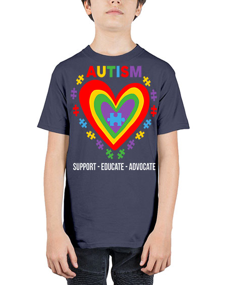 autism support educate 55# - autism - Youth Tee Unisex