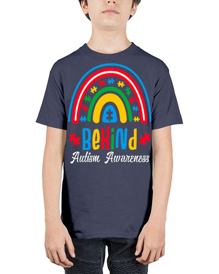be kind autism awareness rainbow 67# - autism - Youth Tee Unisex