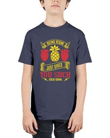 being vegan just gives you such great karma 53# - vegan - Youth Tee Unisex