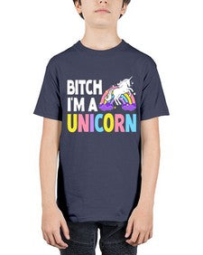 bitch im a unicorn 61# - unicorn - Youth Tee Unisex