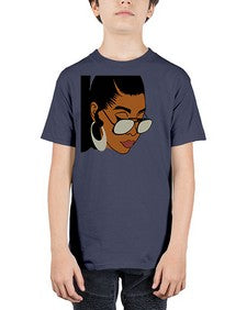 black afro 42# - black girls or women - Youth Tee Unisex