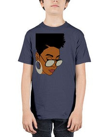 black afro 44# - black girls or women - Youth Tee Unisex