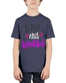 black and beautiful color 252# - black words and phrases - Youth Tee Unisex