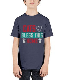 cats bless this home Style 36# - cats - Youth Tee Unisex